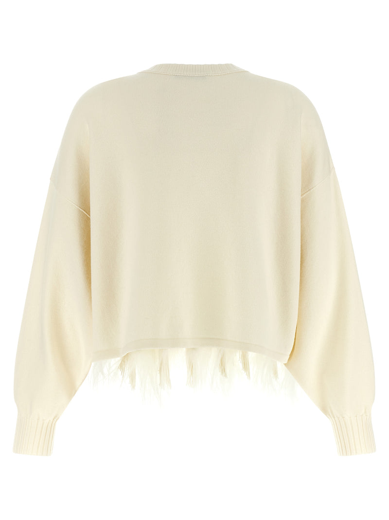 Alberta Ferretti White Virgin Wool Cardigan