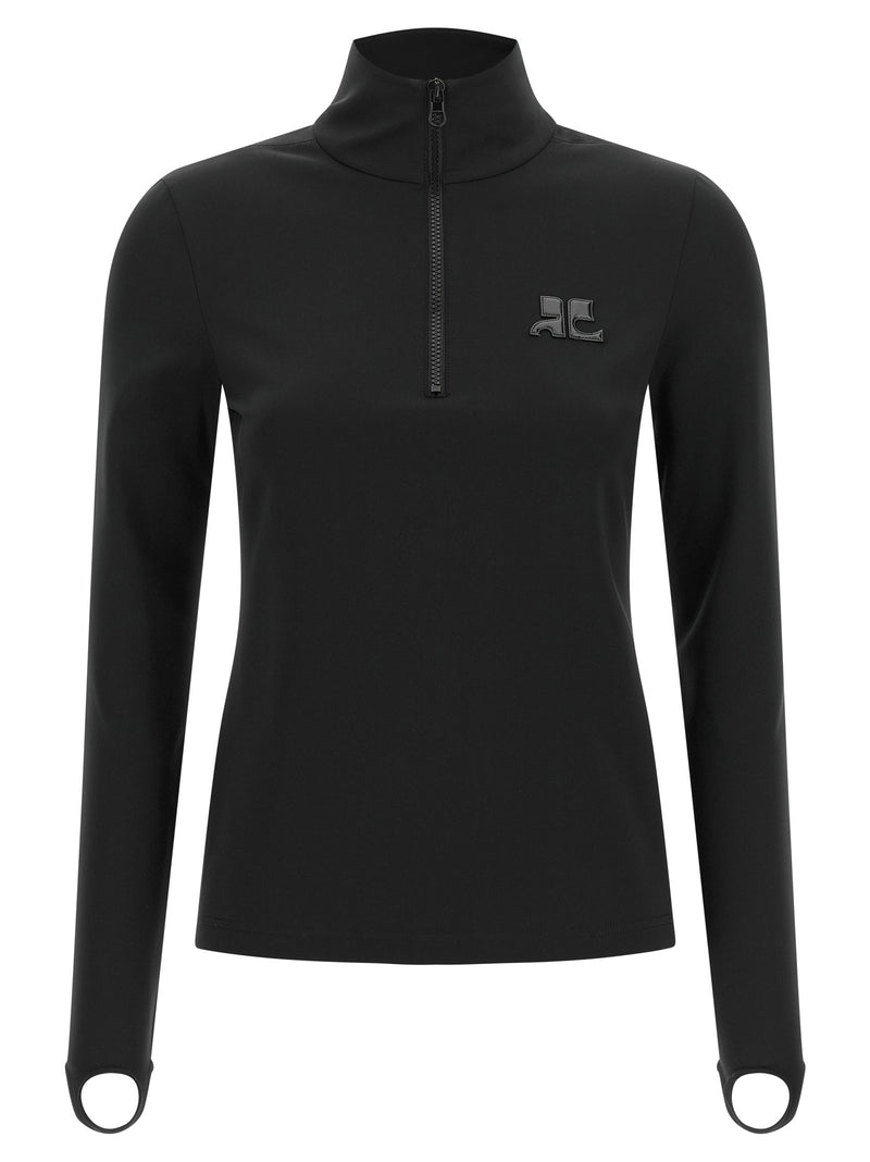 Courrèges Black Polyamide Cardigan