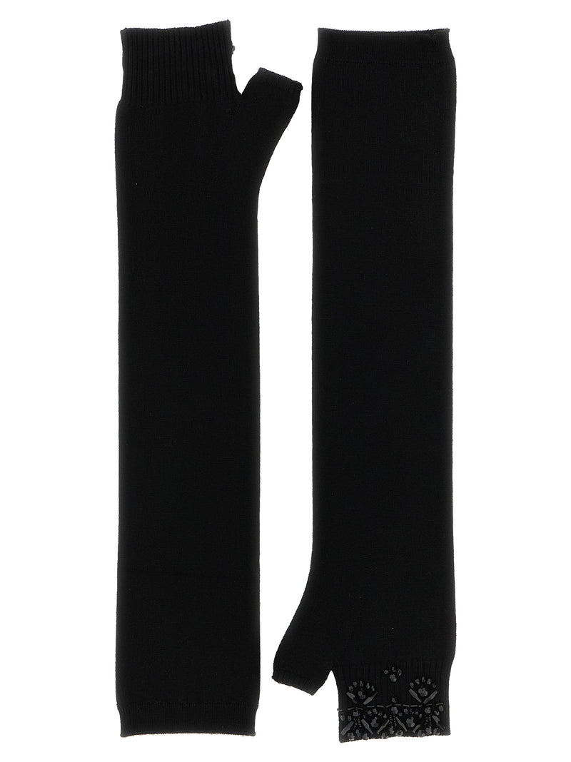 P.A.R.O.S.H. Black Wool Gloves