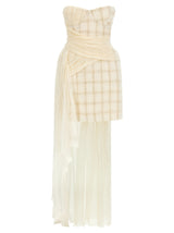 Elisabetta Franchi White Virgin Wool Short Dress