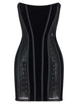 Elisabetta Franchi Black Polyester Short Dress