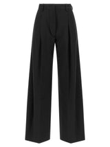 THELATEST Black Polyester Dress Pants