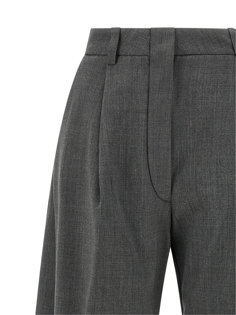 THELATEST Gray Polyester Dress Pants