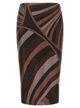Emilio Pucci Bordeaux Polyamide Midi Skirt