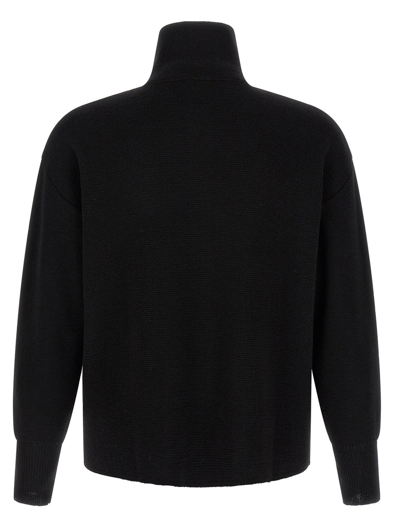 MA'RY'YA Black Virgin Wool Cardigan