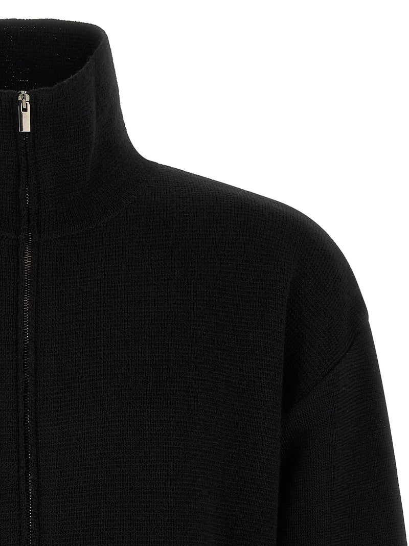 MA'RY'YA Black Virgin Wool Cardigan