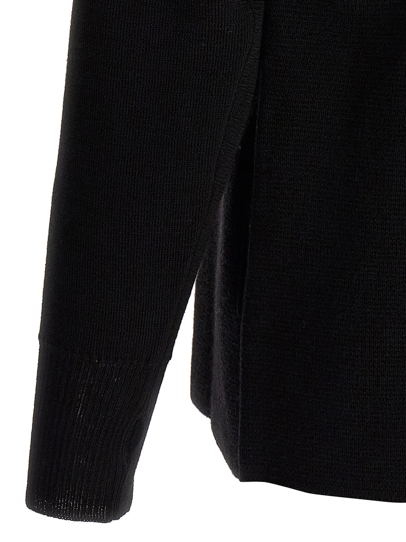 MA'RY'YA Black Virgin Wool Cardigan