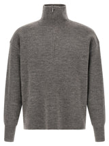 MA'RY'YA Gray Virgin Wool Cardigan