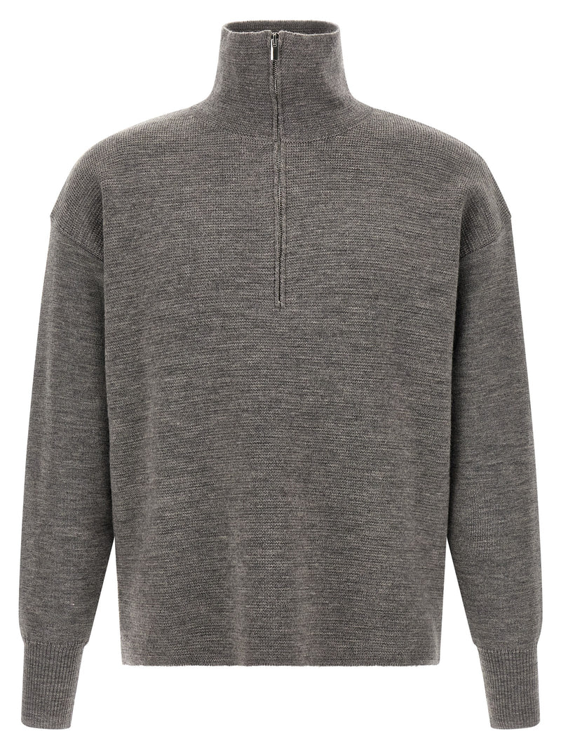 MA'RY'YA Gray Virgin Wool Cardigan
