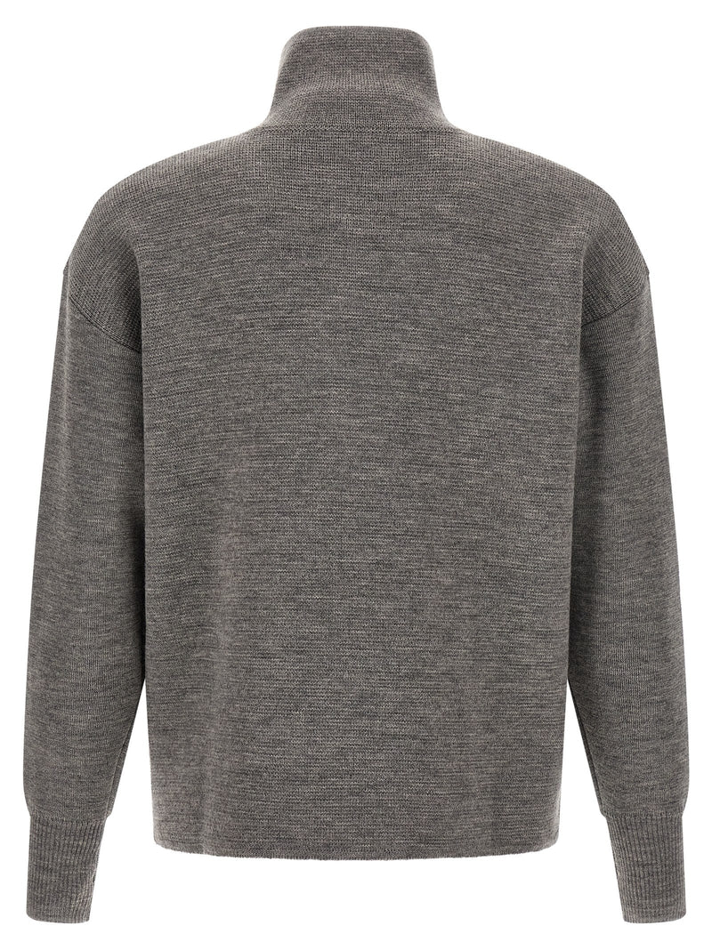 MA'RY'YA Gray Virgin Wool Cardigan