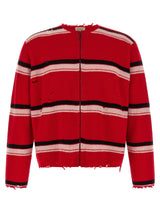 SECOND/LAYER Red Wool Cardigan
