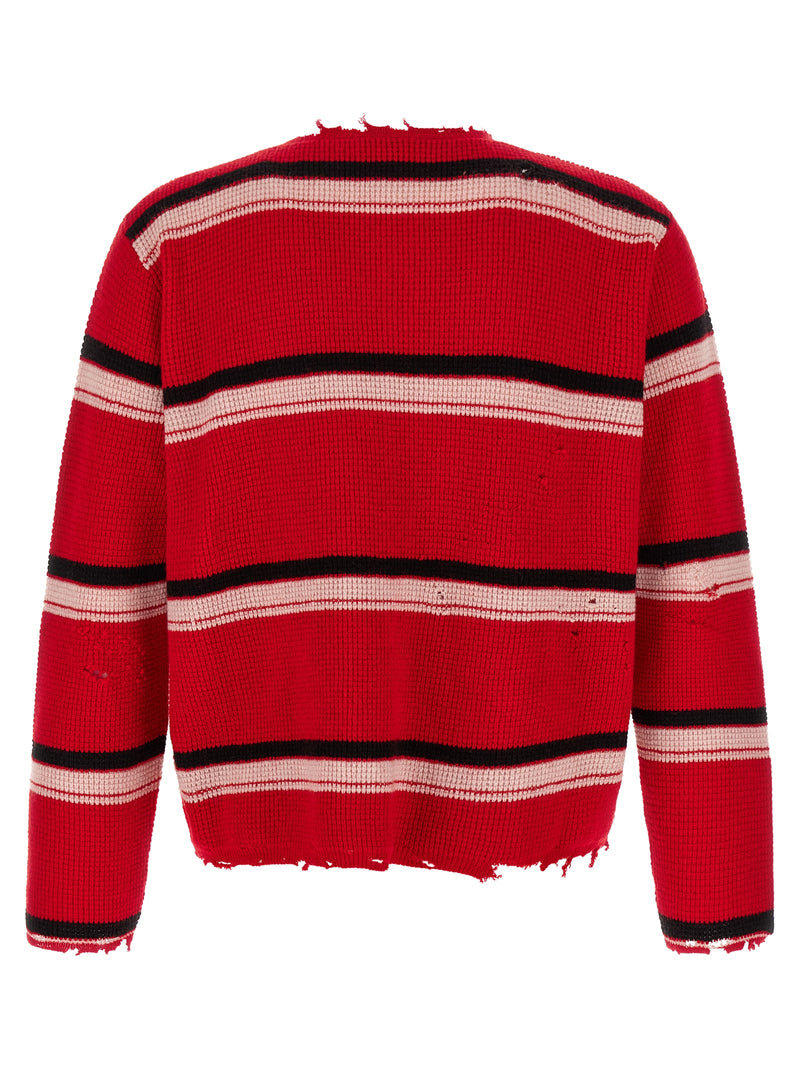 SECOND/LAYER Red Wool Cardigan
