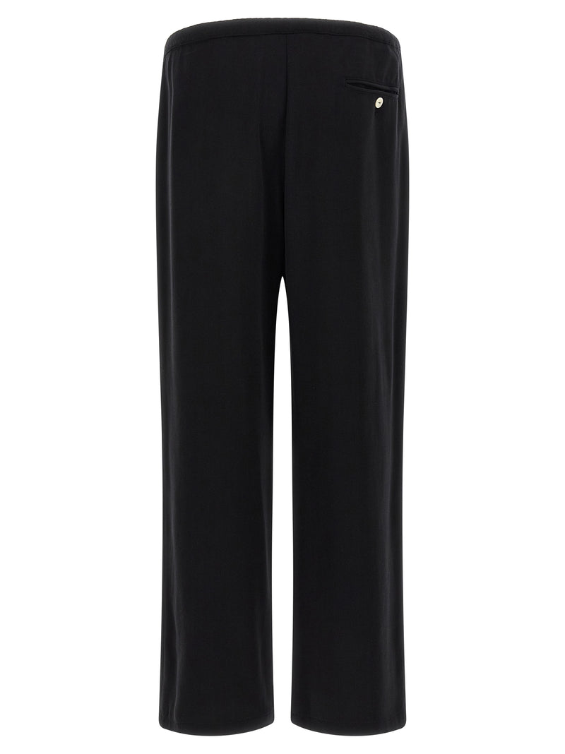 SECOND/LAYER Black Cotton-Like Casual Pants