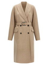 Ferragamo Beige Virgin Wool Coat