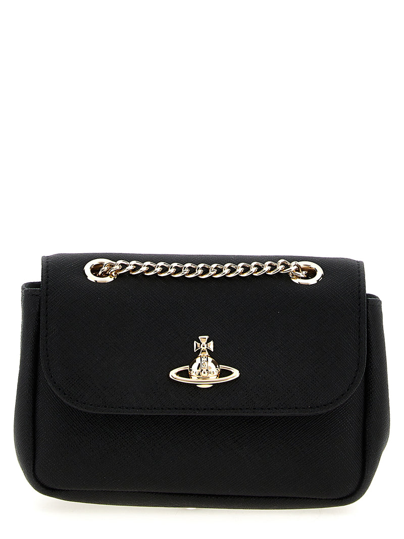 Vivienne Westwood Black Cowhide Shoulder Bag