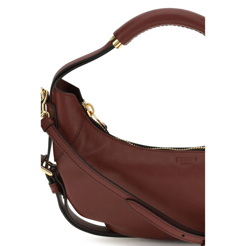 Moschino Bordeaux Calf Leather Bos Taurus Handbag
