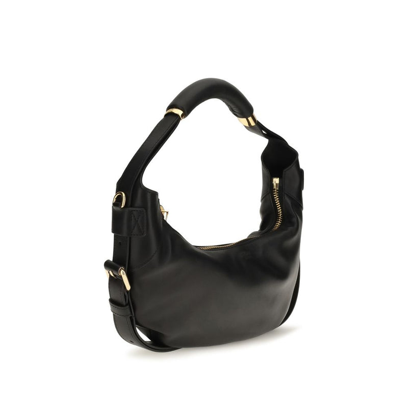 Moschino Black Calf Leather Bos Taurus Handbag