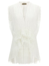 Alberta Ferretti White Polyester Sleeveles T-Shirt