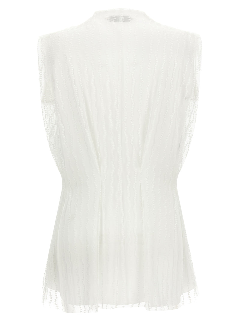 Alberta Ferretti White Polyester Sleeveles T-Shirt