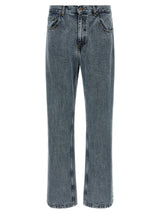 SECOND/LAYER Gray Cotton Relaxed Fit Jeans