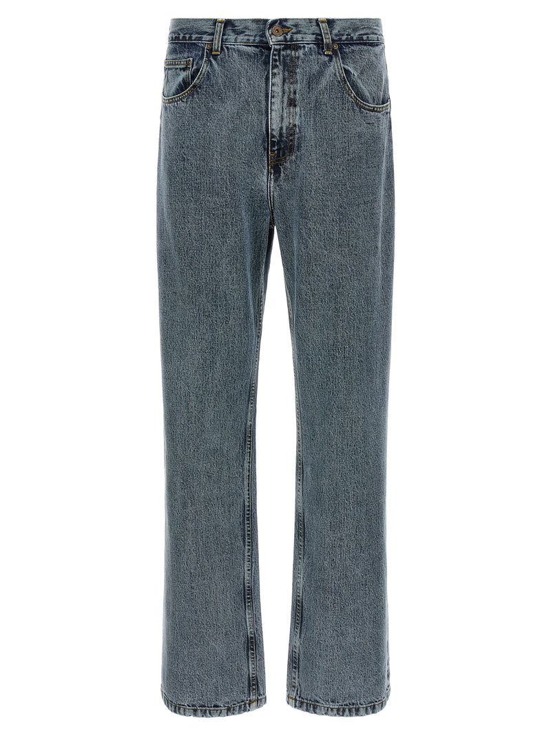 SECOND/LAYER Gray Cotton Relaxed Fit Jeans