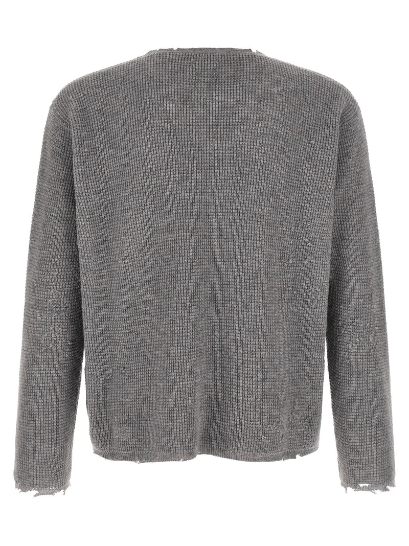SECOND/LAYER Gray Wool Cardigan