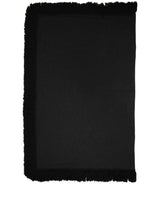 Dolce & Gabbana Black Wool Knitted Fringed Warmer Shawl Scarf