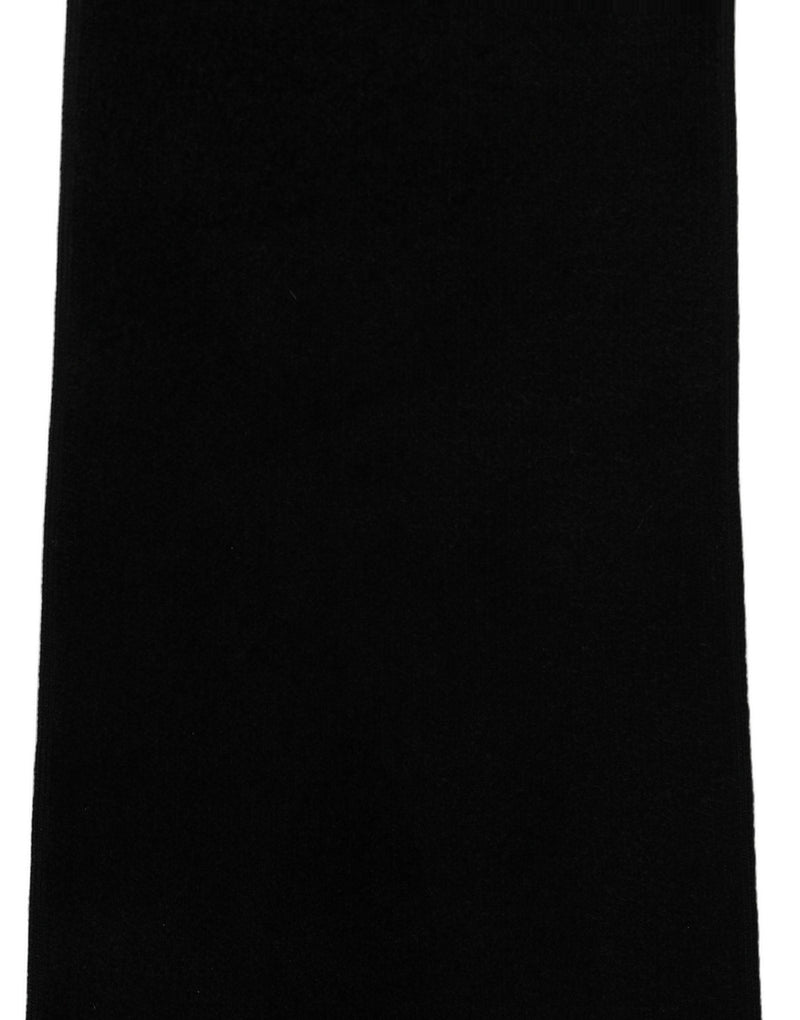 Dolce & Gabbana Black Cashmere Knitted Ribbed Shawl Scarf