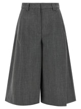THELATEST Gray Polyester Bermuda Shorts