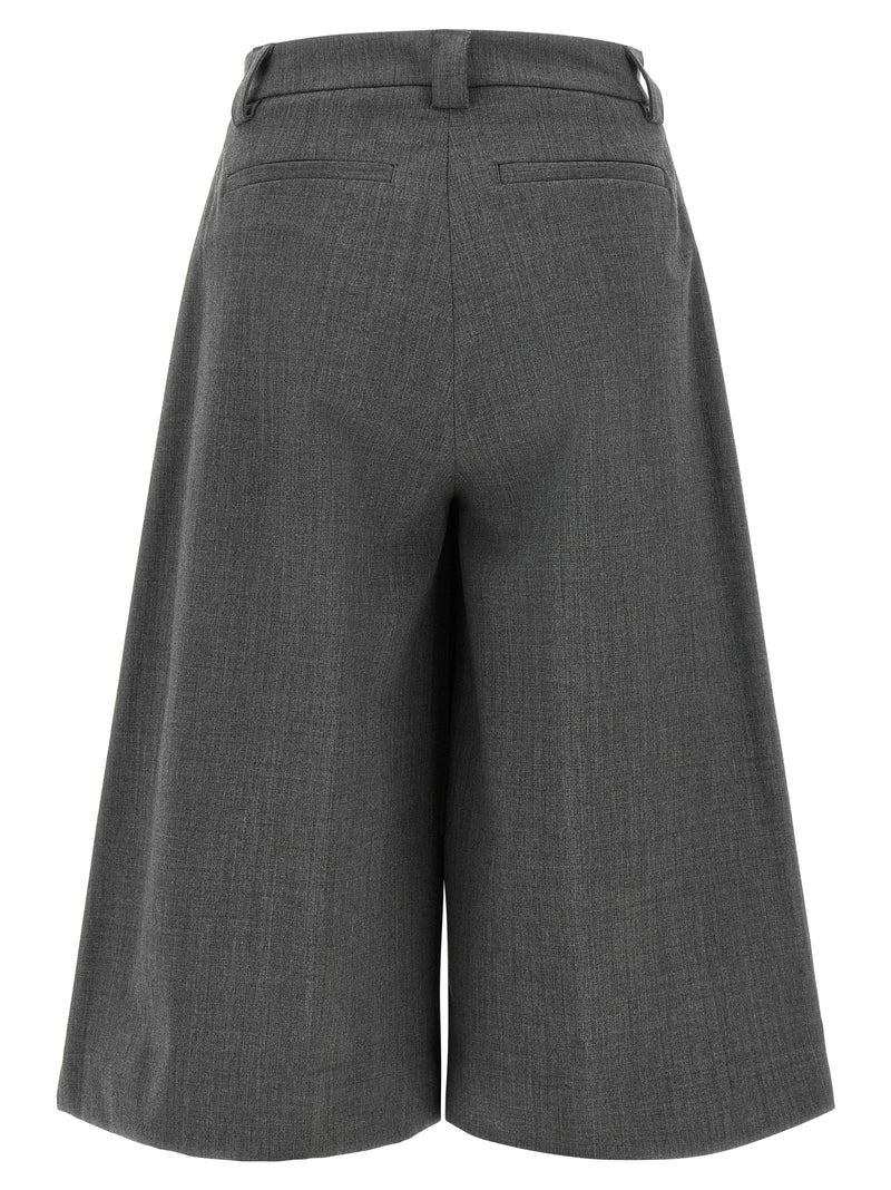 THELATEST Gray Polyester Bermuda Shorts