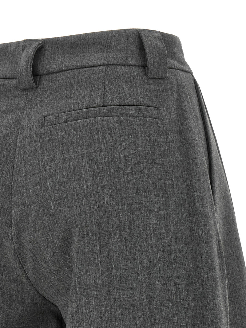 THELATEST Gray Polyester Bermuda Shorts