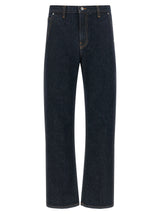 Khaite Blue Cotton Straight-Leg Jeans