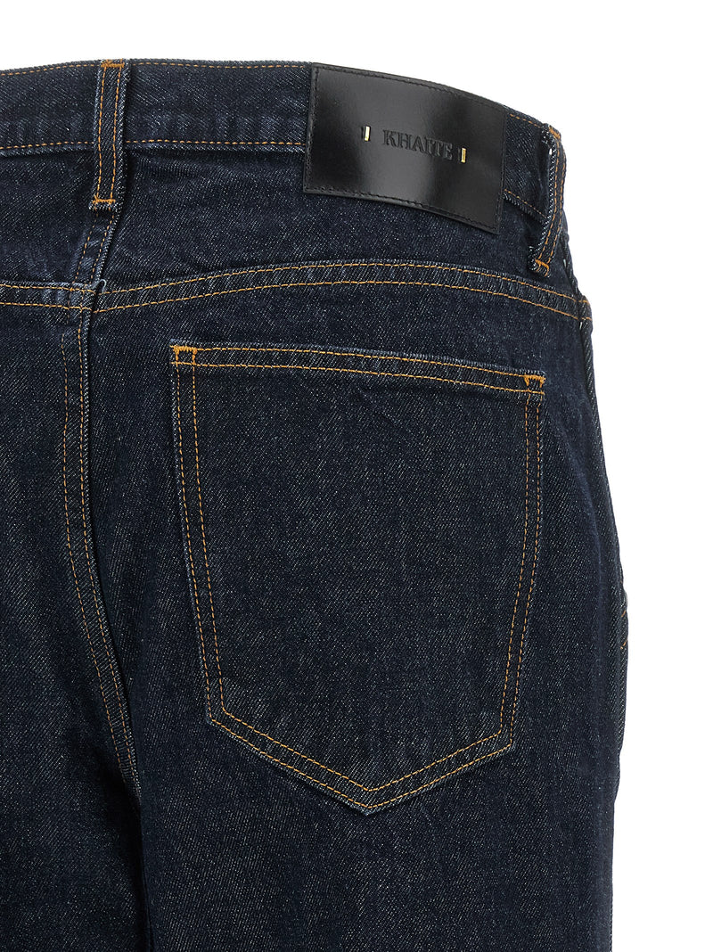 Khaite Blue Cotton Straight-Leg Jeans