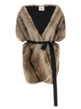 NUDE Beige Polyester Foulard