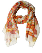 Dolce & Gabbana Multicolor Carretto Print Modal Shawl Scarf