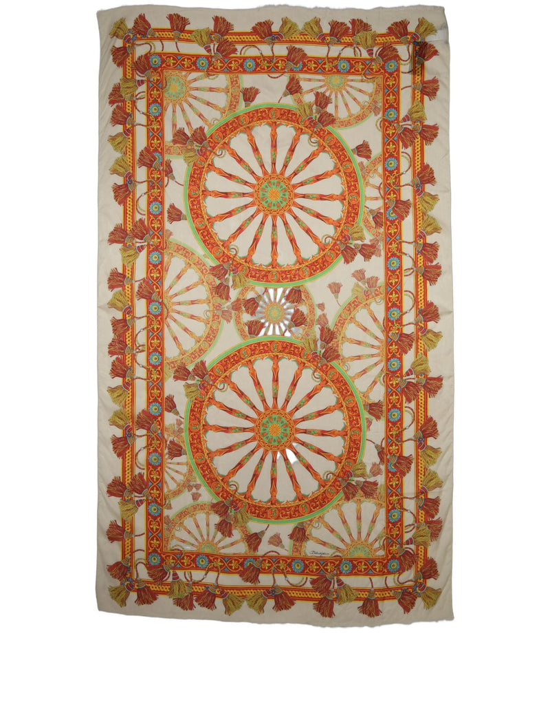 Dolce & Gabbana Multicolor Carretto Print Modal Shawl Scarf