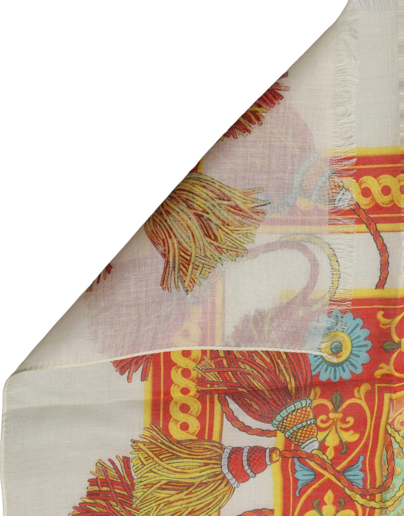 Dolce & Gabbana Multicolor Carretto Print Modal Shawl Scarf