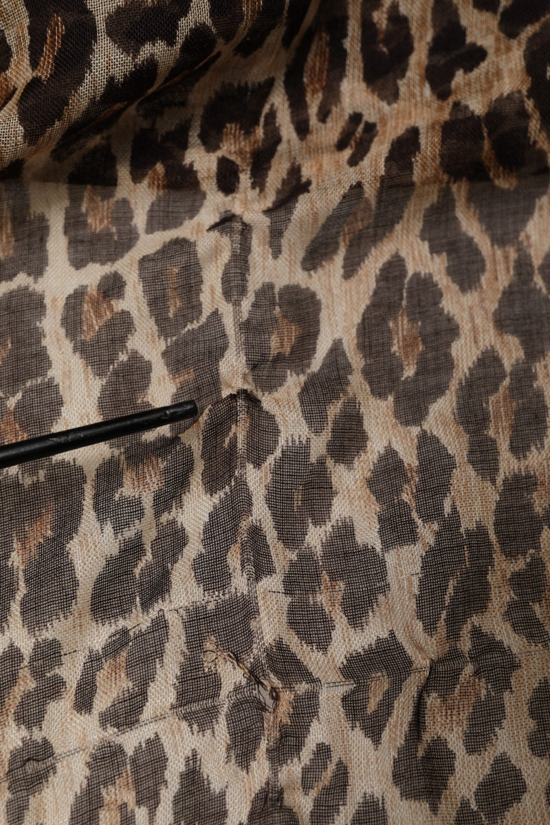 Dolce & Gabbana Brown Leopard Cashmere Shawl Stole Scarf