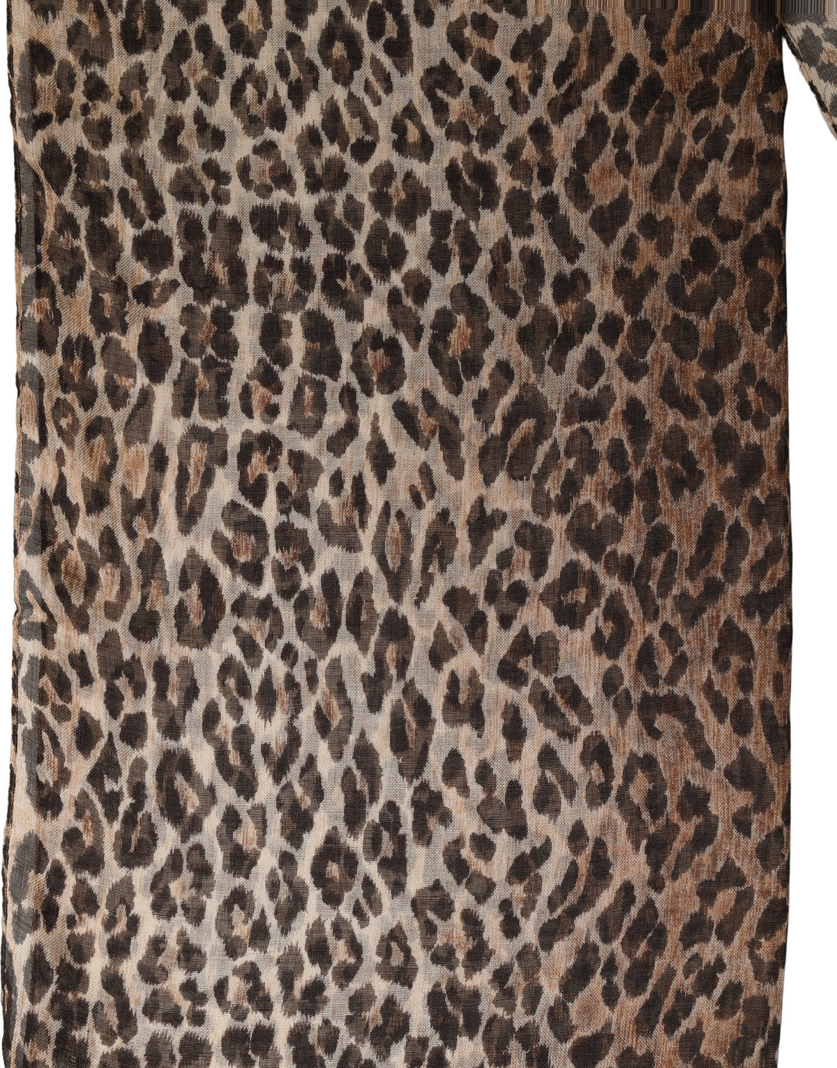 Dolce & Gabbana Brown Leopard Cashmere Shawl Stole Scarf