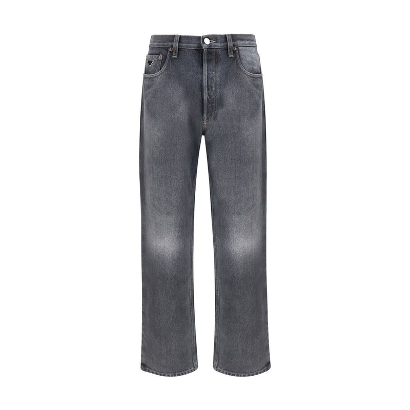 Prada Black Cotton Relaxed Fit Jeans