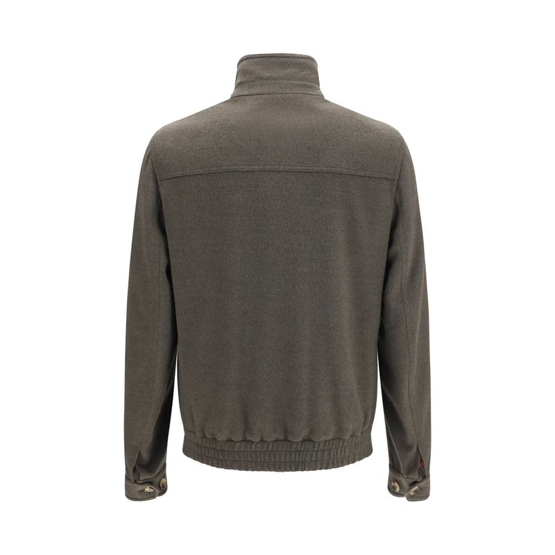 Brunello Cucinelli Gray Wool Oves Aries Full-Length Jacket