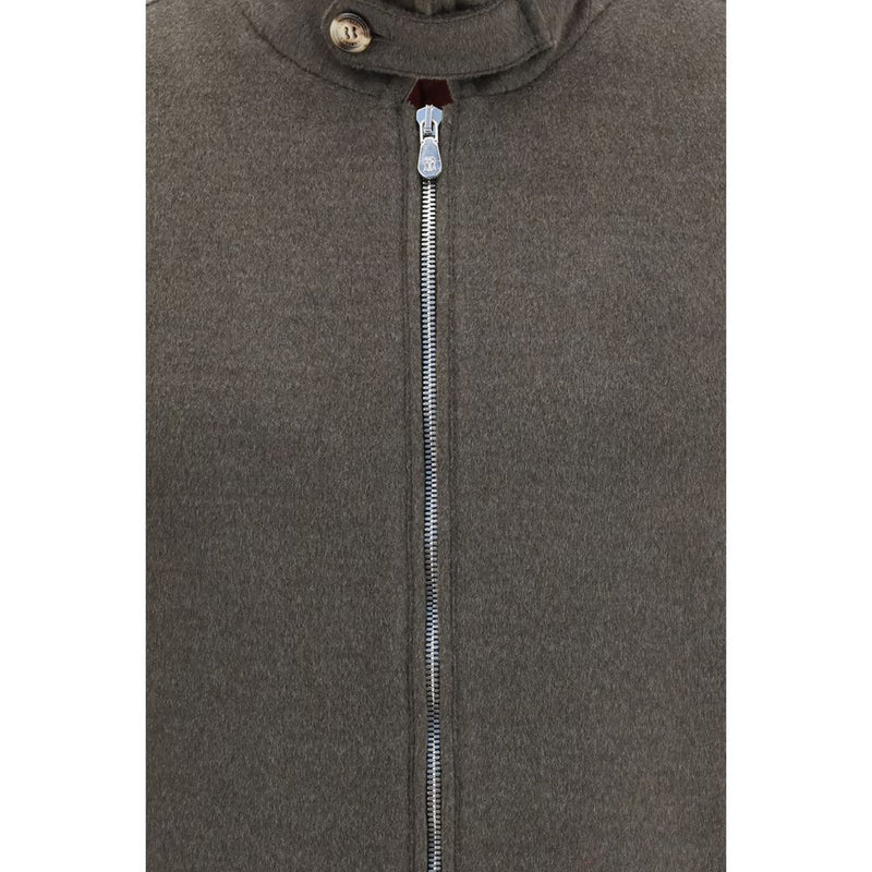 Brunello Cucinelli Gray Wool Oves Aries Full-Length Jacket