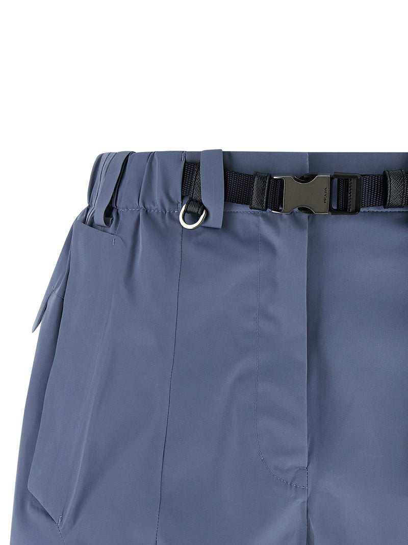 Prada Blue Polyester Bermuda Shorts