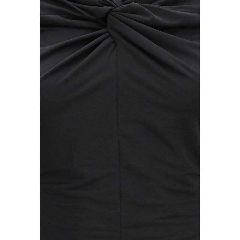Nissa Black Polyester Bodysuit