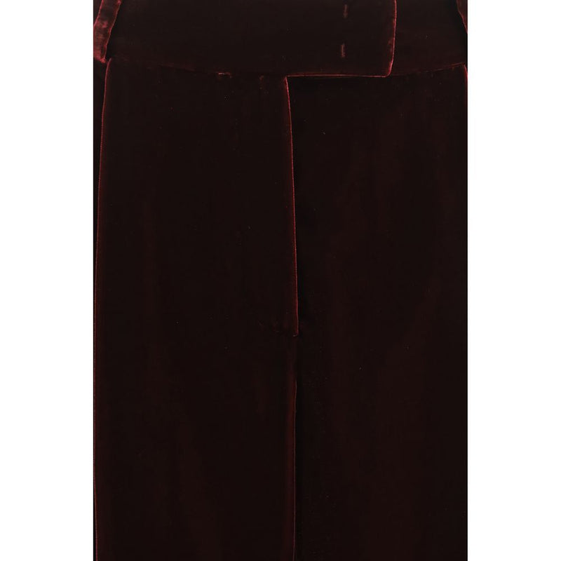 Giorgio Armani Bordeaux Viscose Dress Pants