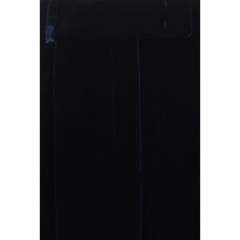 Giorgio Armani Blue Viscose Casual Pants