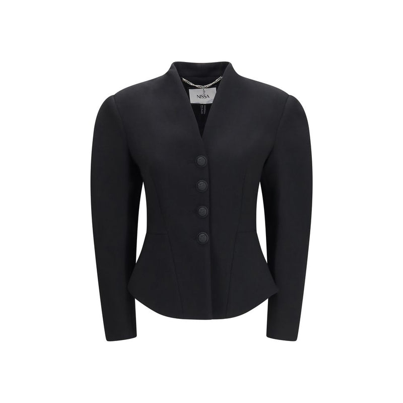 Nissa Black Polyester Jacket