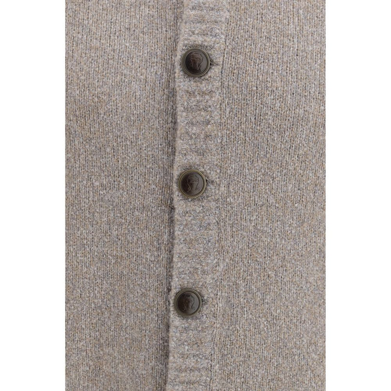 Brunello Cucinelli Gray Wool Oves Aries Cardigan