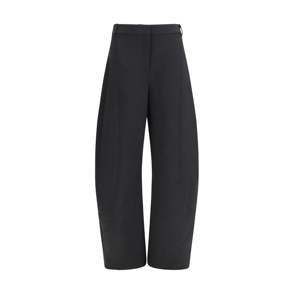 Nissa Black Polyester Casual Pants
