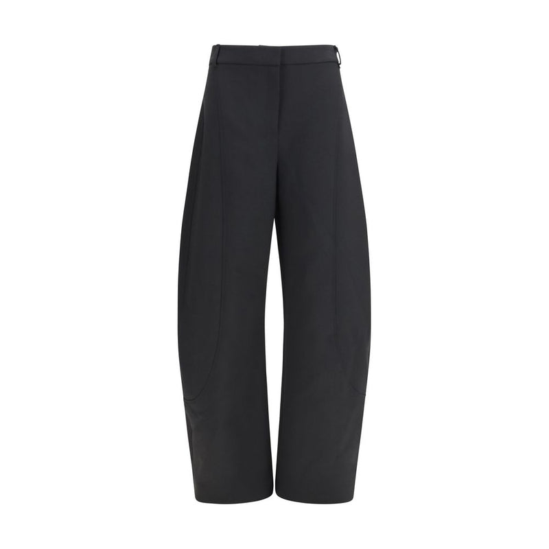 Nissa Black Polyester Casual Pants